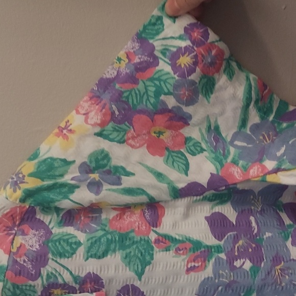 BLAIR Vintage Floral Short Sleeve Button Down Collared Boxy Style Top - Picture 5 of 9